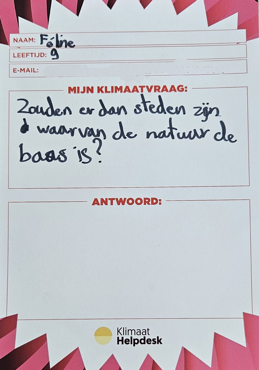 Zouden er dan steden zijn waarvan de natuur de baas is?