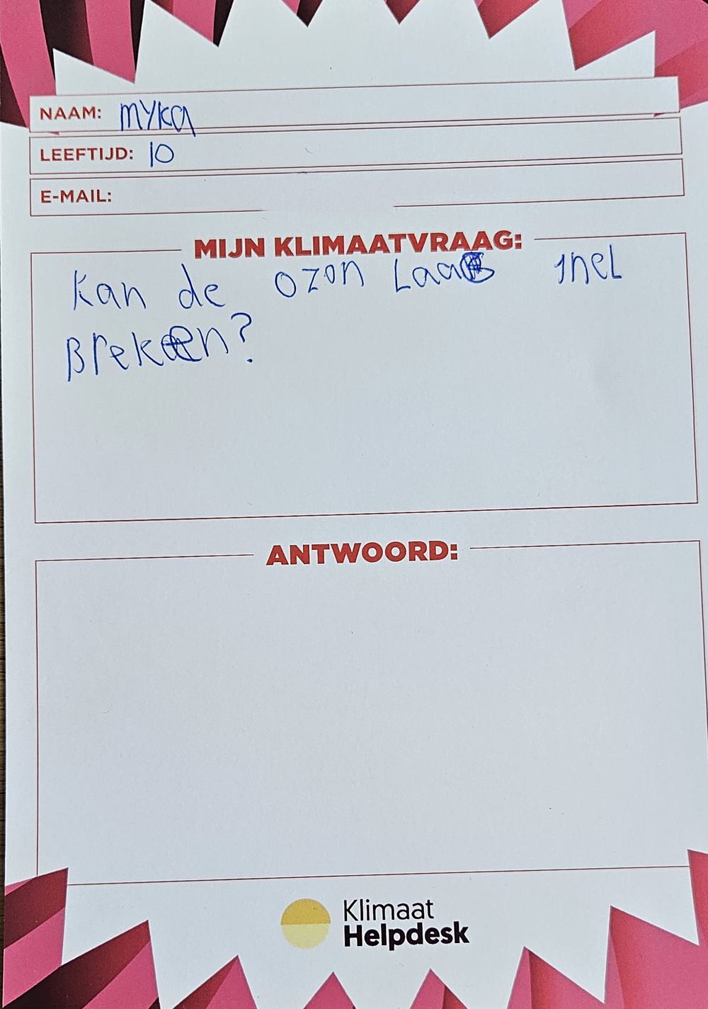 Kan de ozon laag snel breken?