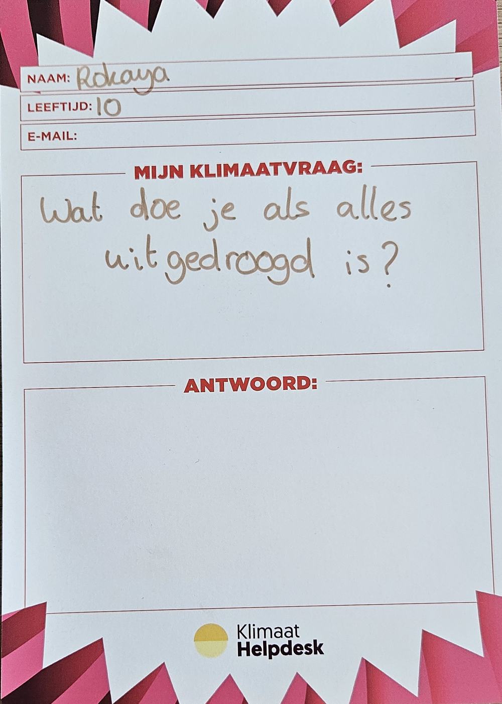 Wat doe je als alles uitgedroogd is?
