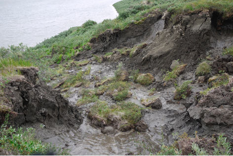 Permafrost aardverschuiving